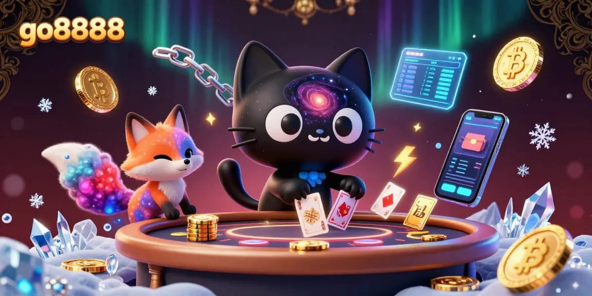 Experience thrilling gameplay with go8888, featuring animated cosmic characters at a casino table.