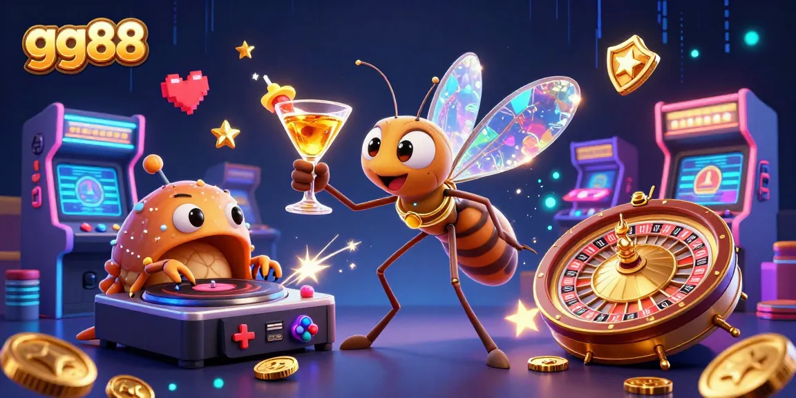 Experience thrilling gameplay at gg88 with a vibrant casino scene featuring unique characters and dynamic gaming elements.