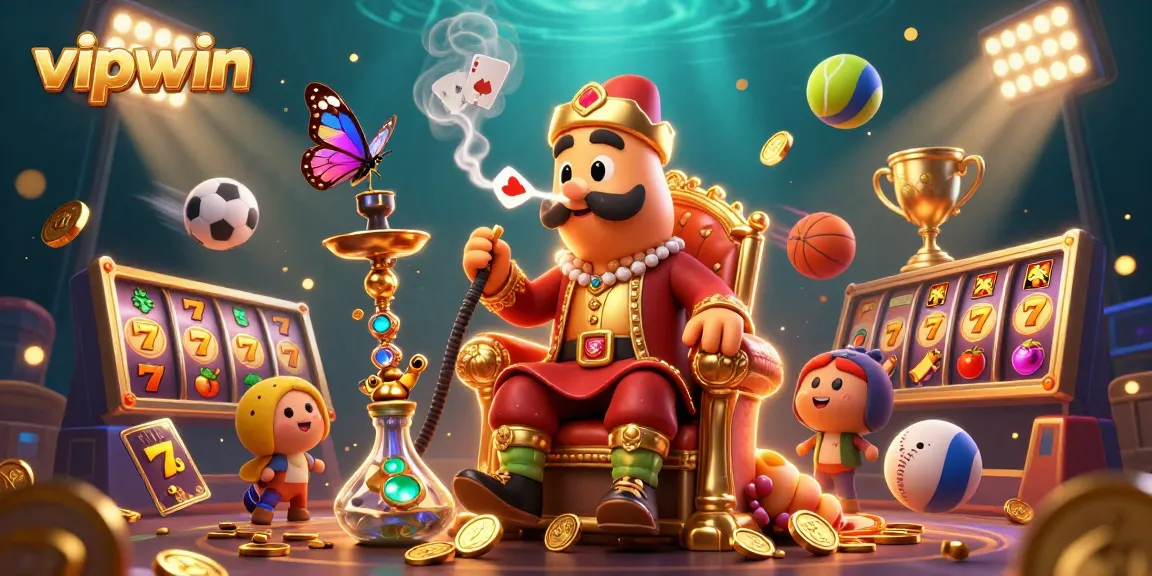 Experience thrilling jackpots at vipwin with a vibrant 3D casino illustration, featuring captivating gaming elements.
