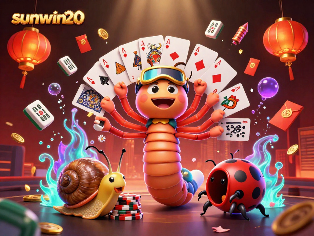 Experience the excitement of sunwin20 with lively 3D characters and vibrant casino elements.