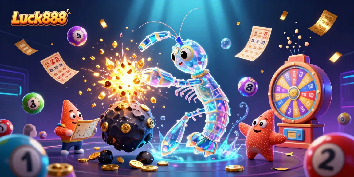 Experience the thrilling Luck888 adventure with vibrant lottery elements and treasure-filled space action!