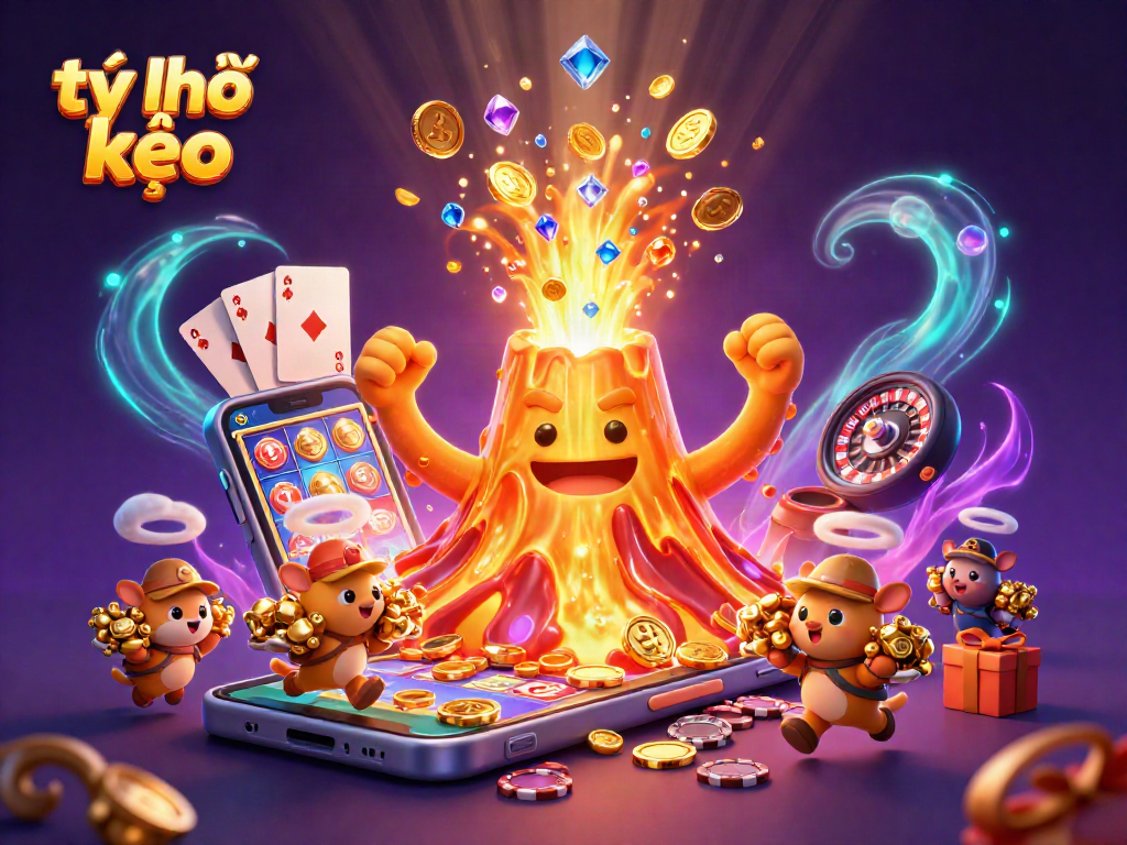 Experience thrilling tỷ lệ kèo action with vibrant 3D volcano erupting treasure, captivating players with dynamic casino elements.