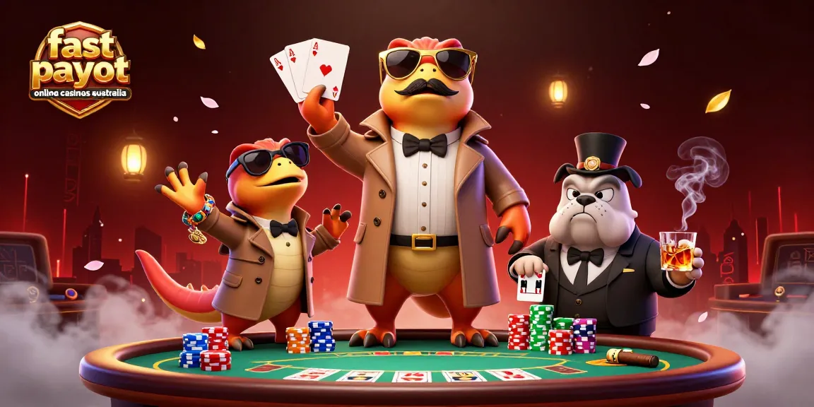 Playing at fast payout online casinos Australia features dynamic raptors entering a VIP lounge scene.